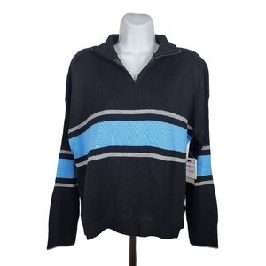 BP QUARTER ZIP COLOR BLOCK SWEATER